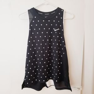 Nike women's running DRI stars tank top mesh NWT